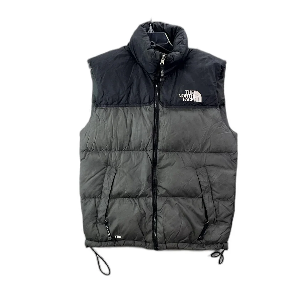The North Face Puffer Vest Men Small Quilted Full Zip Mock Neck Outdoor Gorpcore